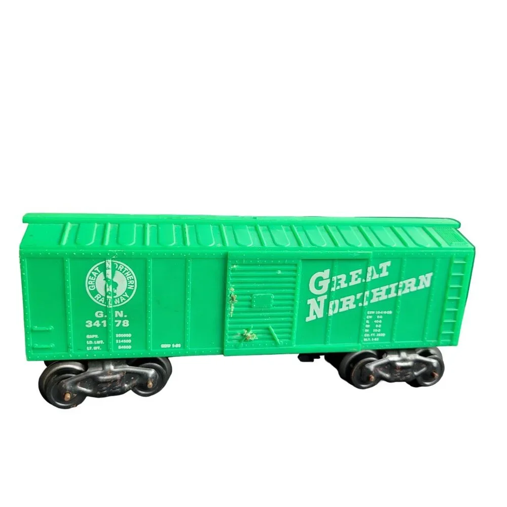 Marx O Scale Lot Santa Fe Caboose, 34178 Great‎ Northern Box Cars Guage Erie